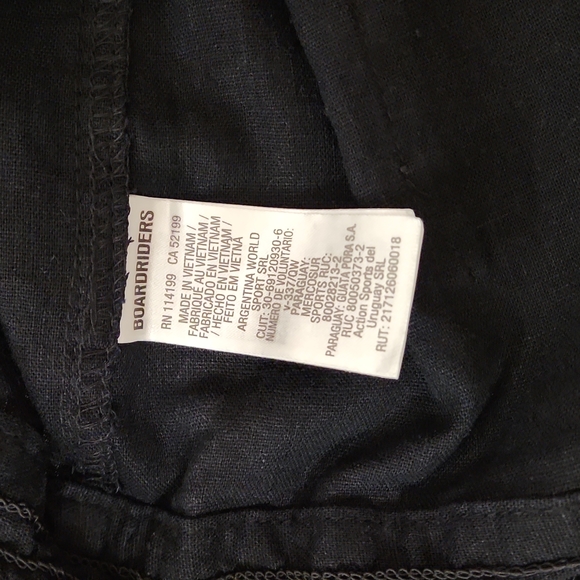 ROXY Black Linen Drawstring Shorts - Picture 3 of 7